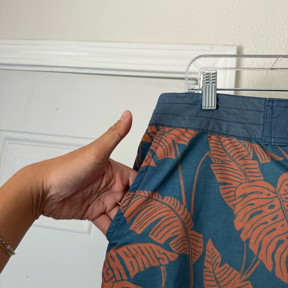 NWT HOWLER BROS blue orange swim leaf tropical Hawaiian board‎ shorts trunks - Picture 5 of 7